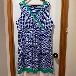 Lands End Dress, blue & Green, size 2X